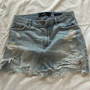 Hollister denim mini skirt